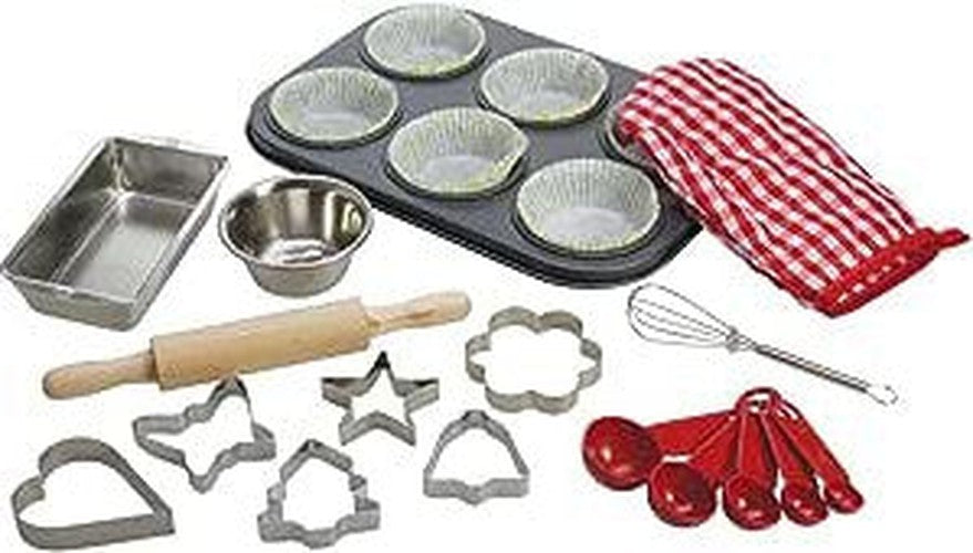 Play Kitchen - Young Chefs Baking Set-Bigjigs Toys,Gifts For 2-3 Years Old,Gifts for 5-7 Years Old,Imaginative Play,Kitchens & Shops & School,Play Kitchen Accessories,Role Play,SCOTEXCEL,Stock-Learning SPACE