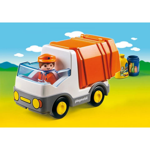 Playmobil® 1.2.3 Recycling Truck-Baby & Toddler Gifts,Cars & Transport,Games & Toys,Gifts For 1 Year Olds,Gifts For 3-5 Years Old,Imaginative Play,Playmobil,Small World-Learning SPACE