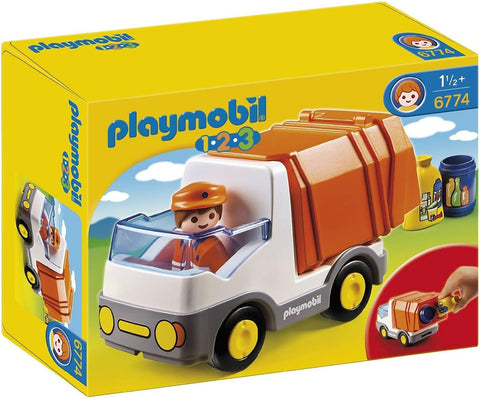 Playmobil® 1.2.3 Recycling Truck-Baby & Toddler Gifts,Cars & Transport,Games & Toys,Gifts For 1 Year Olds,Gifts For 3-5 Years Old,Imaginative Play,Playmobil,Small World-Learning SPACE