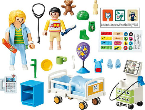 Playmobil® Children's Hospital Room-Fire. Police & Hospital,Games & Toys,Gifts For 3-5 Years Old,Imaginative Play,Playmobil,Primary Games & Toys,Small World-Learning SPACE