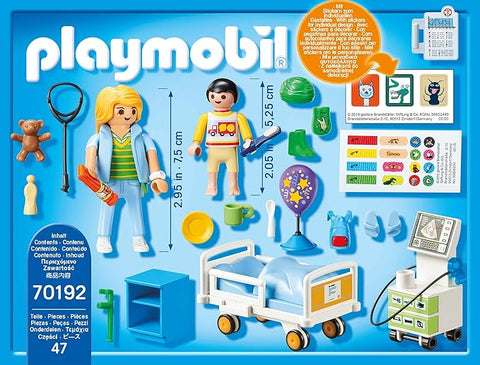 Playmobil® Children's Hospital Room-Fire. Police & Hospital,Games & Toys,Gifts For 3-5 Years Old,Imaginative Play,Playmobil,Primary Games & Toys,Small World-Learning SPACE