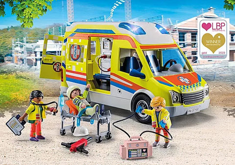 Playmobil® City Life Ambulance with Lights and Sound-Fire. Police & Hospital,Games & Toys,Gifts for 5-7 Years Old,Imaginative Play,Playmobil,Primary Games & Toys,Small World-Learning SPACE
