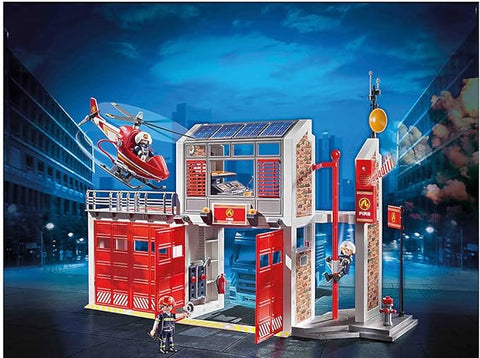 Playmobil® Fire Station-Cars & Transport,Fire. Police & Hospital,Games & Toys,Gifts For 3-5 Years Old,Imaginative Play,Playmobil,Primary Games & Toys,Small World-Learning SPACE