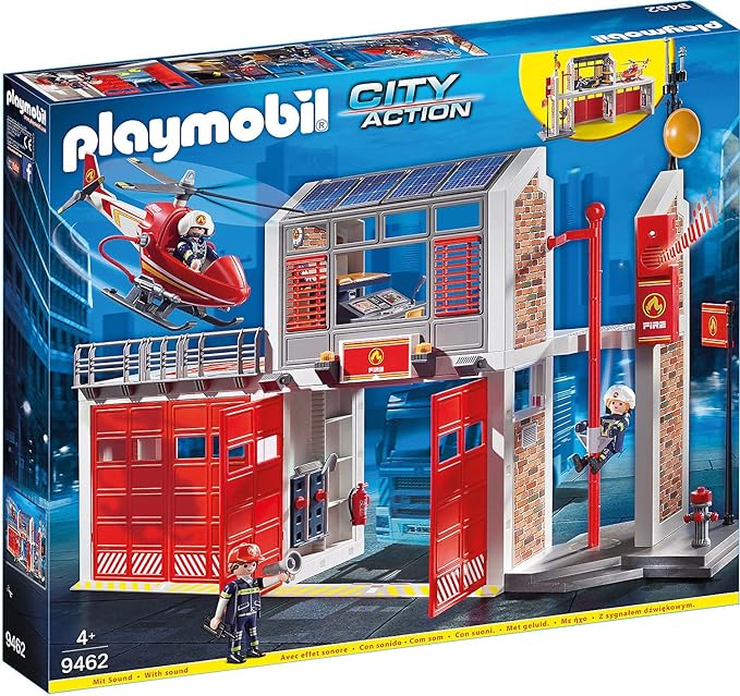 Playmobil® Fire Station-Cars & Transport,Fire. Police & Hospital,Games & Toys,Gifts For 3-5 Years Old,Imaginative Play,Playmobil,Primary Games & Toys,Small World-Learning SPACE