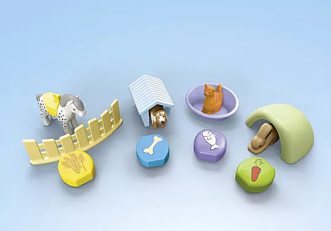 Playmobil® JUNIOR: Animal Home with Treat Dispenser-Animals,Farms & Construction,Games & Toys,Gifts for 5-7 Years Old,Imaginative Play,Playmobil,Primary Games & Toys,Small World-Learning SPACE