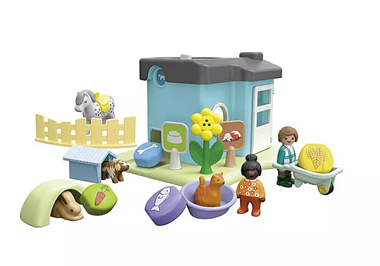 Playmobil® JUNIOR: Animal Home with Treat Dispenser-Animals,Farms & Construction,Games & Toys,Gifts for 5-7 Years Old,Imaginative Play,Playmobil,Primary Games & Toys,Small World-Learning SPACE