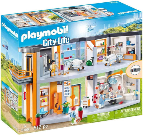 Playmobil® Large Hospital-Fire. Police & Hospital,Games & Toys,Gifts For 3-5 Years Old,Imaginative Play,Nurture Room,Playmobil,Primary Games & Toys,Small World,Stock-Learning SPACE