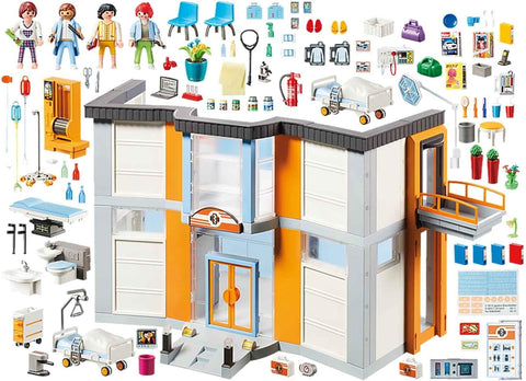 Playmobil® Large Hospital-Fire. Police & Hospital,Games & Toys,Gifts For 3-5 Years Old,Imaginative Play,Nurture Room,Playmobil,Primary Games & Toys,Small World,Stock-Learning SPACE