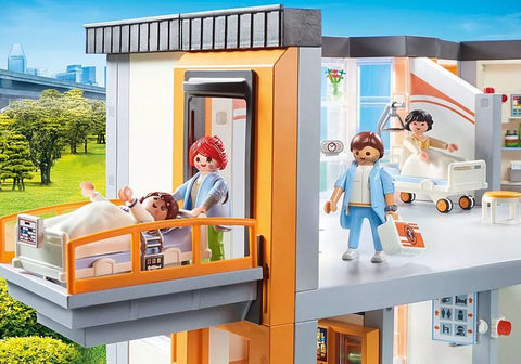 Playmobil® Large Hospital-Fire. Police & Hospital,Games & Toys,Gifts For 3-5 Years Old,Imaginative Play,Nurture Room,Playmobil,Primary Games & Toys,Small World,Stock-Learning SPACE
