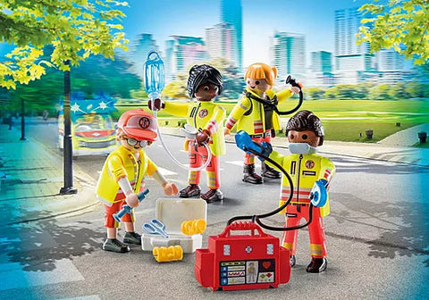 Playmobil® Medical Team-Fire. Police & Hospital,Games & Toys,Gifts for 5-7 Years Old,Imaginative Play,Playmobil,Primary Games & Toys,Small World-Learning SPACE