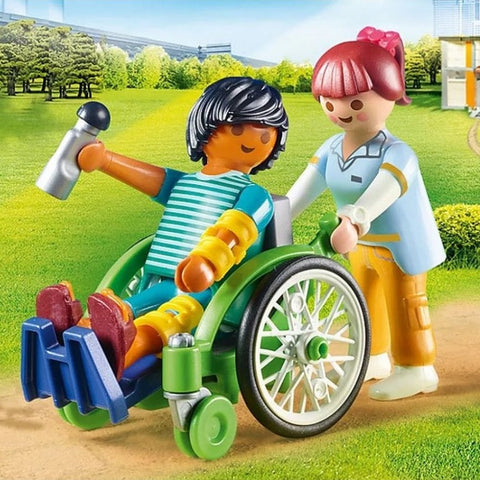 Playmobil® Patient In Wheelchair-Early years Games & Toys,Fire. Police & Hospital,Games & Toys,Gifts For 3-5 Years Old,Imaginative Play,Nurture Room,Playmobil,Primary Games & Toys,Small World,Stock-Learning SPACE