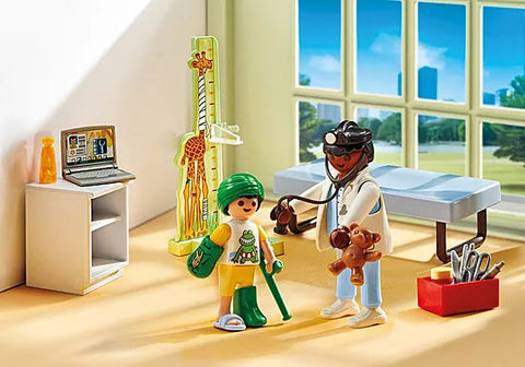 Playmobil® Pediatrician with Teddy Bear-Fire. Police & Hospital,Games & Toys,Gifts for 5-7 Years Old,Imaginative Play,Playmobil,Primary Games & Toys,Small World-Learning SPACE