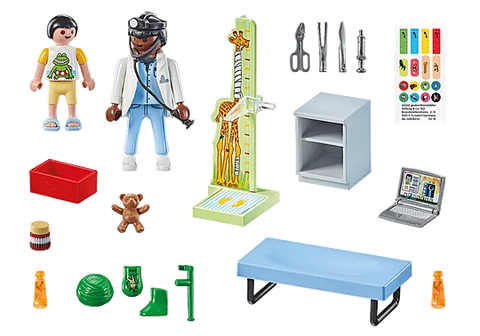 Playmobil® Pediatrician with Teddy Bear-Fire. Police & Hospital,Games & Toys,Gifts for 5-7 Years Old,Imaginative Play,Playmobil,Primary Games & Toys,Small World-Learning SPACE
