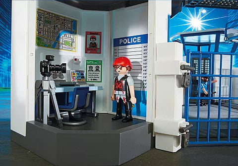 Playmobil® Police Headquarters with Prison-Fire. Police & Hospital,Games & Toys,Gifts for 5-7 Years Old,Imaginative Play,Playmobil,Primary Games & Toys,Small World-Learning SPACE