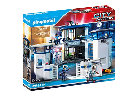 Playmobil® Police Headquarters with Prison-Fire. Police & Hospital,Games & Toys,Gifts for 5-7 Years Old,Imaginative Play,Playmobil,Primary Games & Toys,Small World-Learning SPACE