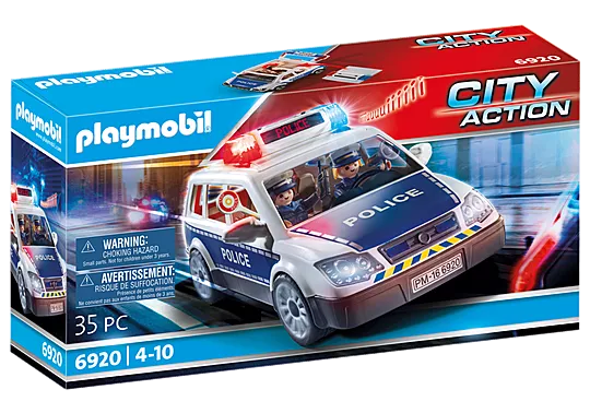 Playmobil® Squad Car with Lights and Sound-Cars & Transport,Fire. Police & Hospital,Games & Toys,Gifts for 5-7 Years Old,Imaginative Play,Playmobil,Primary Games & Toys,Small World-Learning SPACE