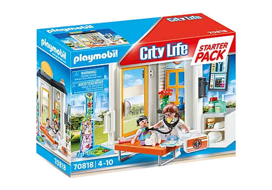 Playmobil® Starter Pack Paediatrician-Fire. Police & Hospital,Games & Toys,Gifts for 5-7 Years Old,Imaginative Play,Playmobil,Primary Games & Toys,Small World-Learning SPACE
