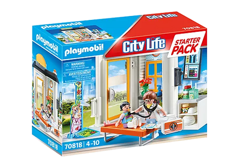 Playmobil® Starter Pack Paediatrician-Fire. Police & Hospital,Games & Toys,Gifts for 5-7 Years Old,Imaginative Play,Playmobil,Primary Games & Toys,Small World-Learning SPACE