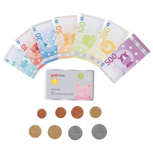 Playmoney with Credit Card-Calmer Classrooms, Early Years Maths, Goki Toys, Helps With, Imaginative Play, Kitchens & Shops & School, Life Skills, Maths, Maths Toys, Money, Primary Maths-Learning SPACE