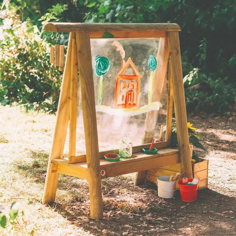 Plum® Discovery Create & Paint Easel-Art Materials, Arts & Crafts, Early Arts & Crafts, Forest School & Outdoor Garden Equipment, Outdoor Classroom, Outdoor Play, Outdoor Toys & Games, Plum Play, Plum Products Ltd, Primary Arts & Crafts-Learning SPACE