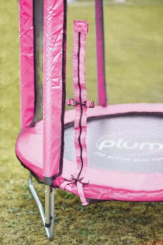 Plum® Pink Junior Trampoline and Enclosure – 4ft-Bounce,Featured,Plum Play,Plum Products Ltd,Trampolines-Learning SPACE