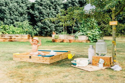 Plum® Store-It Wooden Sand Pit-Christmas,Eco Friendly,Outdoor Sand & Water Play,Outdoor Sand Pits,Playground Equipment,Plum Play,S.T.E.M,Sand,Science Activities,Seasons,Stock,Summer-Learning SPACE