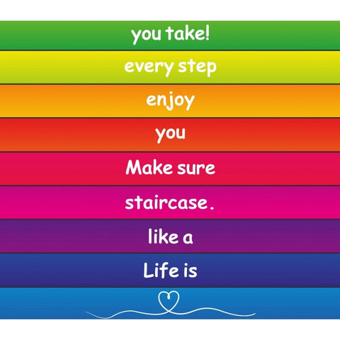 Positive Steps - Motivational Saying Sensory Path-bespoke,Calmer Classrooms,Classroom Displays,Dropship,Helps With,Movement Breaks,Sensory Flooring,Sensory Paths,swym-disabled-addtocart-with-text,swym-hide-addtocart,swym-hide-productprice-Learning SPACE