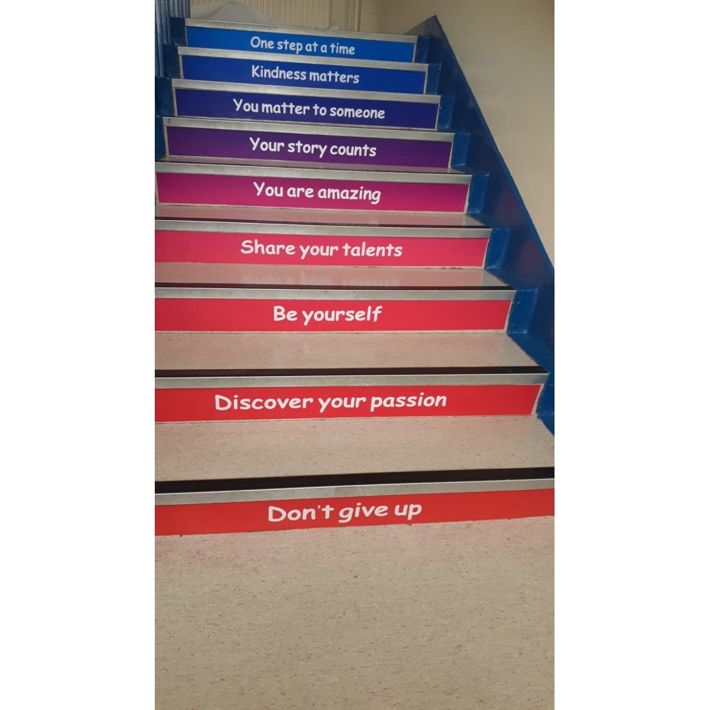 Positive Steps - Motivational Sensory Path-Calmer Classrooms,Classroom Displays,Dropship,Helps With,Movement Breaks,Sensory Flooring,Sensory Paths-Learning SPACE