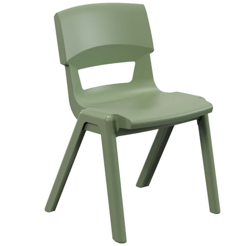 Postura+ One Piece Chair (Ages 11-13)-Classroom Chairs,Dropship,KI Europe,Postura,Seating,Wellbeing Furniture-Moss Green-PosturaOP5-Moss Green-Learning SPACE