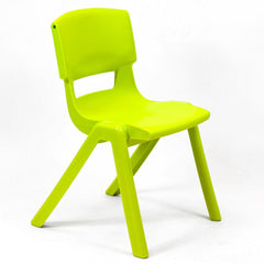 Postura+ One Piece Chair (Ages 11-13)-Classroom Chairs, Seating, Wellbeing Furniture-Lime Zest-Learning SPACE
