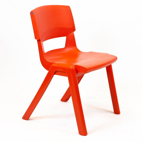 Postura+ One Piece Chair (Ages 14-18)-Classroom Chairs,Dropship,KI Europe,Postura,Seating,Wellbeing Furniture-Poppy Red-PosturaOP6-Poppy Red-Learning SPACE