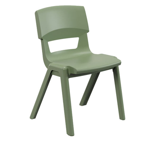 Postura+ One Piece Chair (Ages 14-18)-Classroom Chairs,Dropship,KI Europe,Postura,Seating,Wellbeing Furniture-Moss Green-PosturaOP6-Moss Green-Learning SPACE