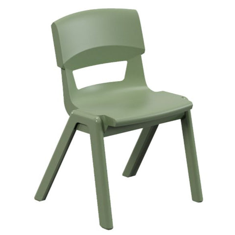 Postura+ One Piece Chair (Ages 4-5)-Classroom Chairs,Dropship,KI Europe,Postura,Seating,Wellbeing Furniture-Moss Green-PosturaOP2-Moss Green-Learning SPACE