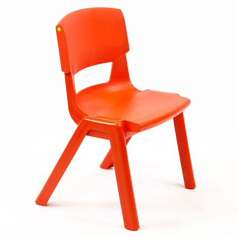 Postura+ One Piece Chair (Ages 6-7)-Chairs-Classroom Chairs,Dropship,KI Europe,Postura,Seating,Wellbeing Furniture-Poppy Red-PosturaOP3-Poppy Red-Learning SPACE