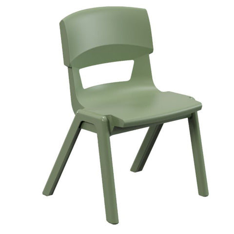 Postura+ One Piece Chair (Ages 6-7)-Chairs-Classroom Chairs,Dropship,KI Europe,Postura,Seating,Wellbeing Furniture-Moss Green-PosturaOP3-Moss Green-Learning SPACE