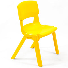 Postura+ One Piece Chair (Ages 6-7)-Chairs-Classroom Chairs, Seating, Wellbeing Furniture-Sun Yellow-Learning SPACE