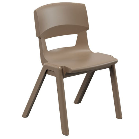 Postura+ One Piece Chair (Ages 8-10)-Classroom Chairs,Dropship,KI Europe,Postura,Seating,Wellbeing Furniture-Misty Brown-PosturaOP4-Misty Brown-Learning SPACE