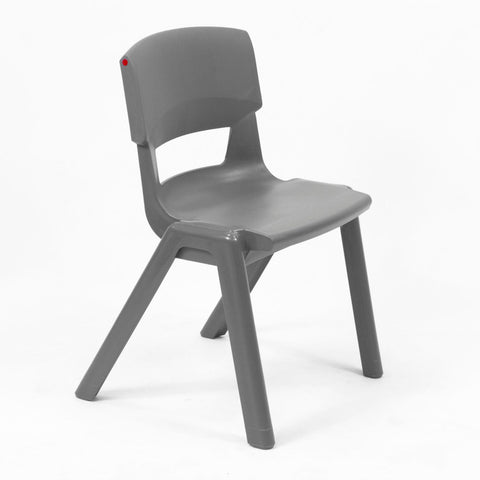 Postura+ One Piece Chair (Ages 8-10)-Classroom Chairs,Dropship,KI Europe,Postura,Seating,Wellbeing Furniture-Iron Grey-PosturaOP4-Iron Grey-Learning SPACE