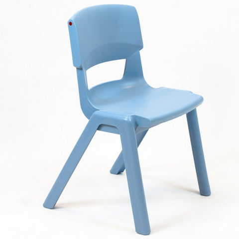 Postura+ One Piece Chair (Ages 8-10)-Classroom Chairs,Dropship,KI Europe,Postura,Seating,Wellbeing Furniture-Powder Blue-PosturaOP4-Powder Blue-Learning SPACE