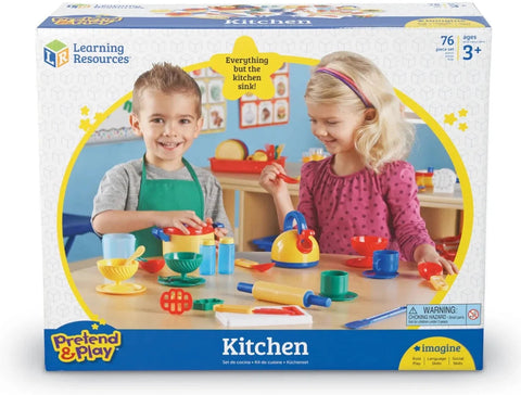 Pretend & Play® Value Kitchen Set-Calmer Classrooms,Gifts For 3-5 Years Old,Helps With,Imaginative Play,Kitchens & Shops & School,Learning Resources,Life Skills,Play Kitchen Accessories,Pretend play,Role Play,Stock-Learning SPACE