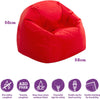 Primary Size Bean Bag Chair - With Back Support-Bean Bags, Bean Bags & Cushions, Eden Learning Spaces, Matrix Group, Nurture Room, Wellbeing Furniture-Red-Learning SPACE