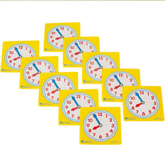 Pupil Clock Dials (Set of 10)-Calmer Classrooms,Classroom Packs,Helps With,Learning Activity Kits,Learning Resources,Life Skills,Maths,Primary Maths,Sand Timers & Timers,Visual Sensory Toys-Learning SPACE