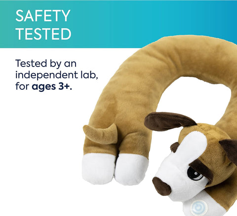 Puppy Vibrating Neck Pillow – Soothing Sensory Comfort by Bouncyband-ADD/ADHD,Autism,Bouncyband,Calming & Anxiety,Comfort Toys,excell2,Playlearn,Plush,Sensory Processing Disorder,Weighted & Deep Pressure,Weighted Lap Pad,Weighted Shoulder Snakes-Learning SPACE