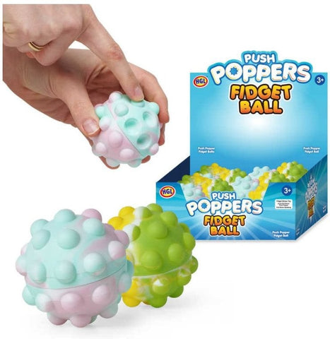 Push Popper Fidget Ball-ADD/ADHD,Calmer Classrooms,Calming & Anxiety,Cause & Effect Toys,Fidget,Helps With,Neuro Diversity,Push Popper,Stocking Stuffers,Stress Relief,Tobar Toys,Toys for Anxiety-Learning SPACE