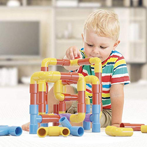 Quercetti Tube Building and Linking Toy-Building Blocks, Creative Thinking, Engineering & Construction, Fine Motor Skills, Quercetti, Spatial Awareness-Learning SPACE