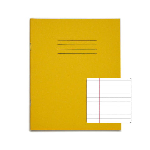 RHINO 8mm Ruled Exercise Books with Margin – 100-Pack (8"x6.5")-Exercise Books-48 Pages-Yellow-VAA114-2-Learning SPACE