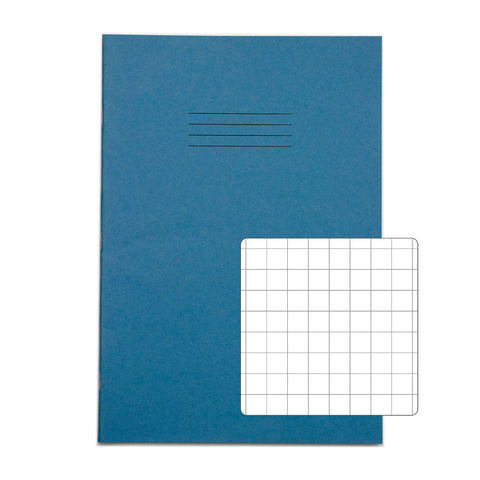 RHINO A4 Exercise Book - 10mm Squared |64pg/50pk-Exercise Books-Light Blue-VEX677-995-8-Learning SPACE