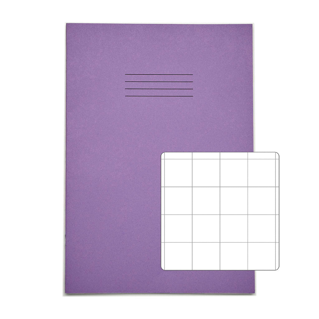 RHINO A4 Exercise Book - 20mm Squared | 32pg/100pk-Exercise Books-Learning SPACE