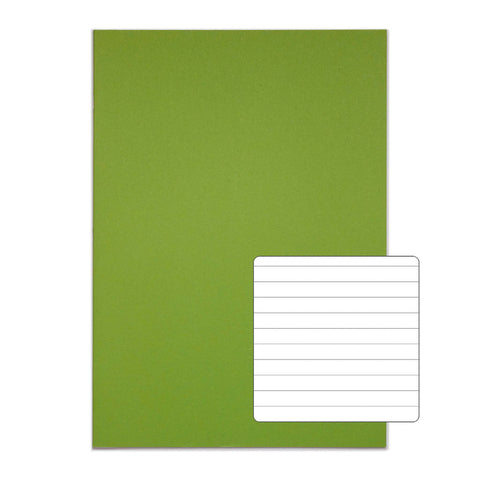 RHINO A4+ Oversized Exercise Book - 8mm Lined No Margin – 80Pg/50Pk-Exercise Books-Light Green-VDU024-120-80-Learning SPACE