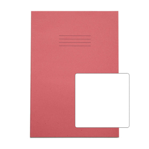 RHINO Plain Exercise Books – 50-Pack A4 (64 Pages)-Exercise Books,Paper & Card-64 Pages-Red-VEX677-855-8-Learning SPACE